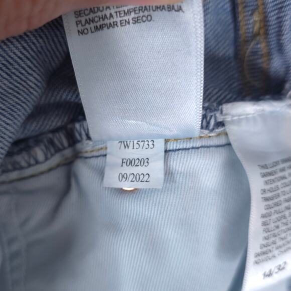 Lucky Brand Shorts Womens 14/32 Mom High Rise Short Button Fly Stretch Denim - Picture 9 of 12